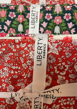 Load image into Gallery viewer, 'Flower Show Collection' (Reds) Fat Quarters - Liberty Fabric