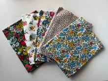 Load image into Gallery viewer, 'Flower Show Collection' (Greens/Reds)Fat Quarters - Liberty Fabric
