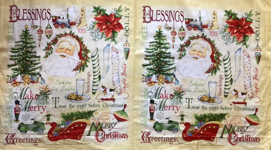 CLOTHWORKS- Vintage Christmas (Santa Panel)