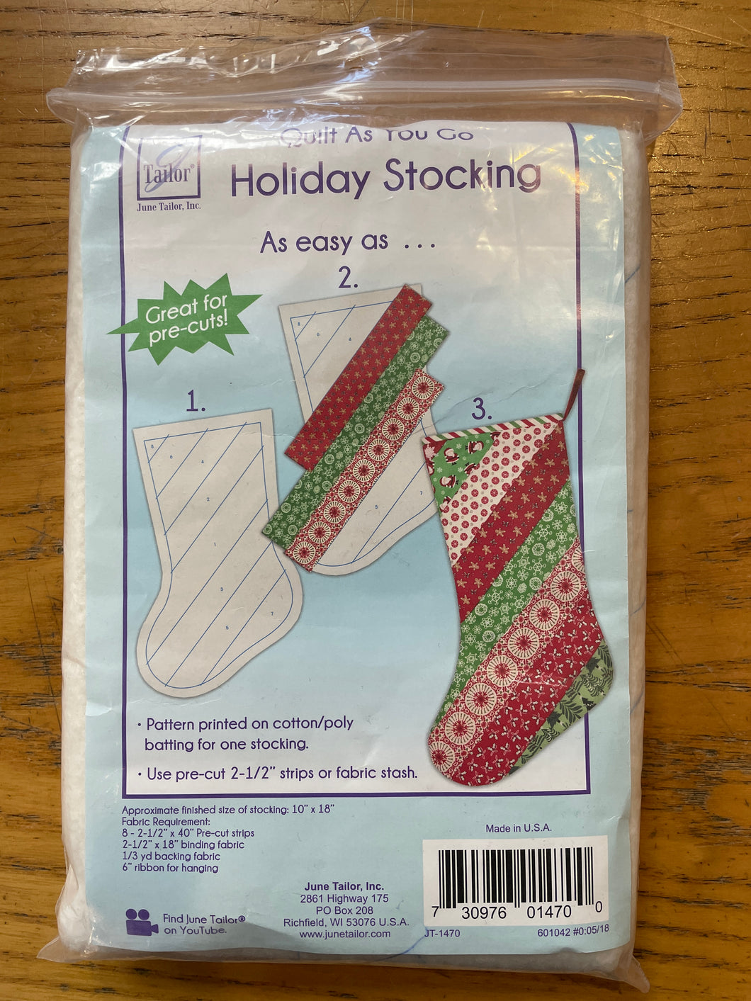 June Tailor - Quilt As You Go (Holiday Stocking)