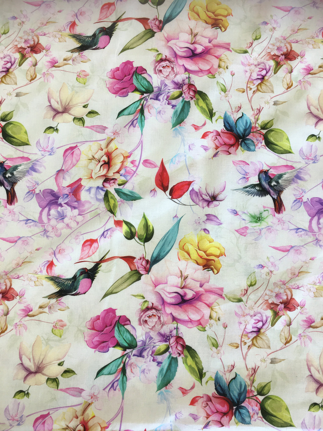 Magnolia Flowers Cotton Fabric