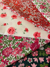 Load image into Gallery viewer, &#39;Flower Show Collection&#39; (Reds) Fat Quarters - Liberty Fabric
