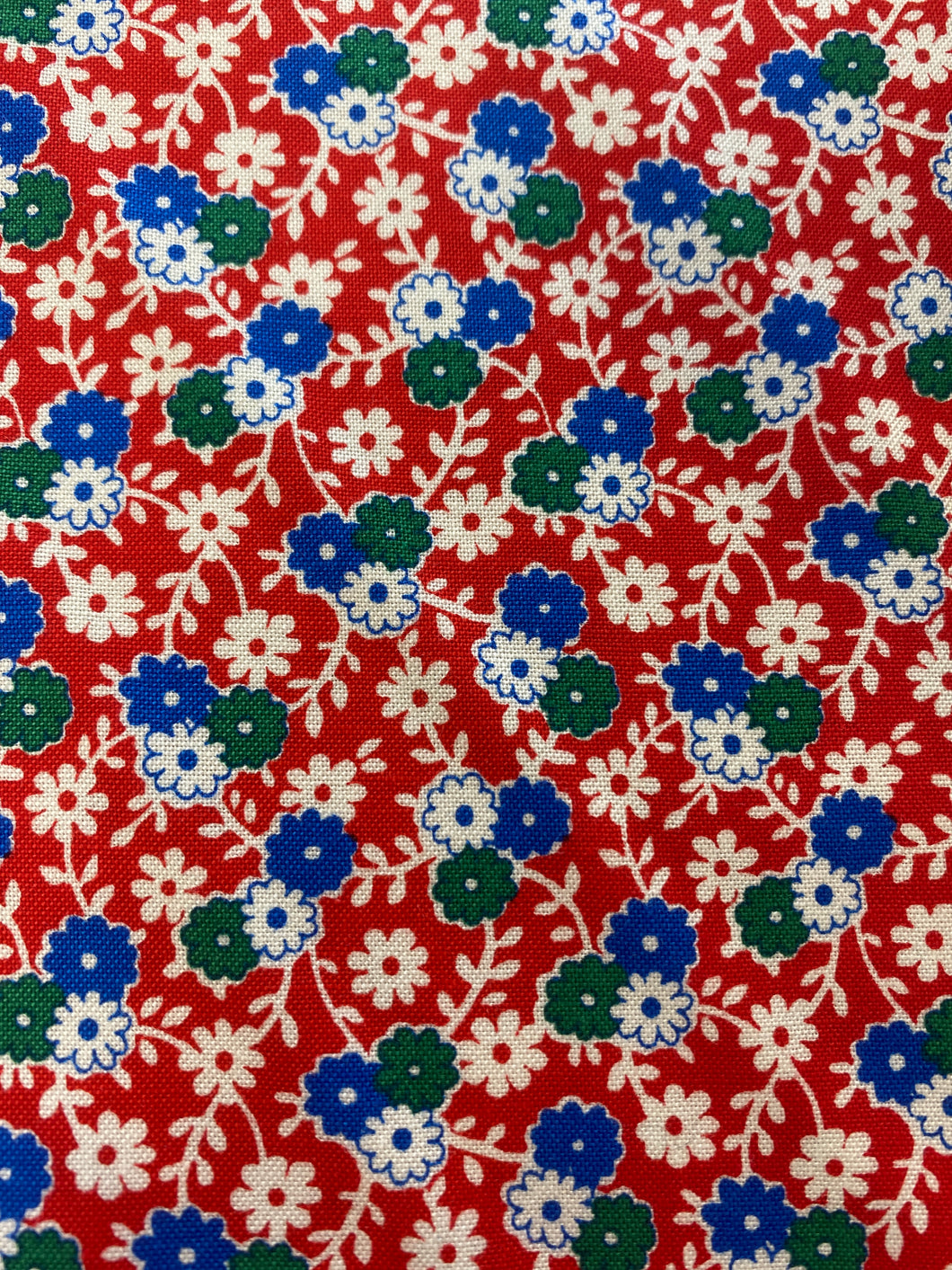 Red/green/blue/white flowers